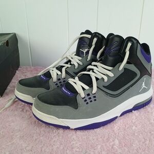 Jordan Black and Purple Sneakers